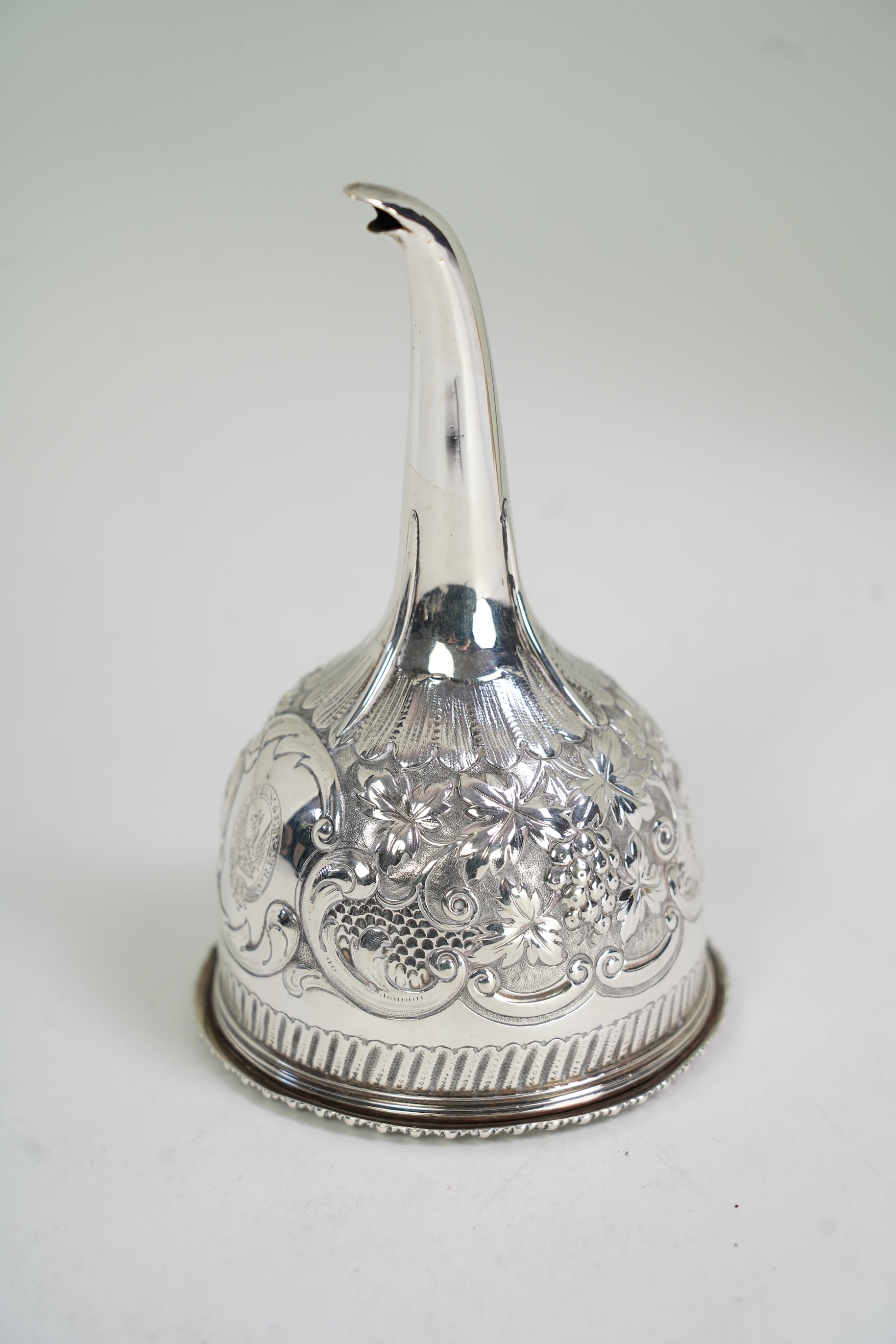 A George IV Irish silver wine funnel, by Stephen Bergin